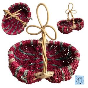 Twisted Handle Apple Vibrant Harvest Buttocks Basket